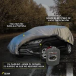 Cubre Auto Bicapa Laminado Ideal Proteccion Pintura Sol altas Temperaturas/Frio Heladas Mantiene limpieza Medida 4.45 Mts Cod. C800-L
