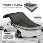 Cubre Auto Premium Tricapa Pvc-Felpa-Imp. Ideal Todo Tipo de Proteccion Frio-Heladas Altas Temperaturas Mascotas Y Todo tipo de imprevisto Larga Durabilidad  Cod. C700-XL 4.90 Mts. - Imagen 3