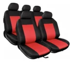 Funda Deportiva Material Tela Acolchonada "Termica" Con Molde Real Para 2but. adel+ atras asiento/respaldo entero Color Negro/Roja Cod. DE-01-R