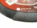 Cubre Volante Cuero Y Tela Antitranspirante 38" cm Negro Tela Gris Cod. Cv3052-N - Imagen 2