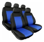 Funda Deportiva Material Tela Acolchonada "Termica" Con Molde Real Para 2but. adel+ atras asiento/respaldo entero Color Negro/Azul Cod. DE-01-AZ