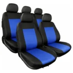 Funda Deportiva Material Tela Acolchonada "Termica" Con Molde Real Para 2but. adel+ atras asiento/respaldo entero Color Negro/Azul Cod. DE-01-AZ