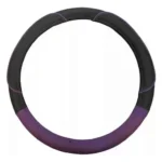 Cubre Volante Cuero 38" Color Negro/Violeta costuras extras Premium Cod. CV3070-VI