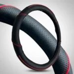 Cubre Volante Cuero Negro Premium Combinado Con Rojo 38 cm Cod. Cv3050-38-Cr