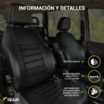 Funda Bastonne Material Cuero Automotor Nro1 Con Molde Real Para 2 but adel.+ atras asiento entero/respaldo Partido Cod. PU-09-1-3-1-3 - Imagen 7