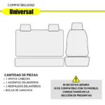 Funda Bastonne Material Cuero Automotor Nro1 Con Molde Real Para Vehiculos Butaca Butacon Cabina Simple Cod. PU-11-N - Imagen 3