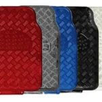 Cubre Alfombra Metalizadas Univ. 4 Piezas Importado Cod. 3046- Variedad en Color Metalizados Azul/Rojo/Negro/Cromado/Carbono/Lila/Rosa