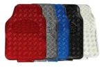 Cubre Alfombra Metalizadas Univ. 4 Piezas Importado Cod. 3046- Variedad en Color Metalizados Azul/Rojo/Negro/Cromado/Carbono/Lila/Rosa